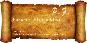 Pokorni Florentina névjegykártya